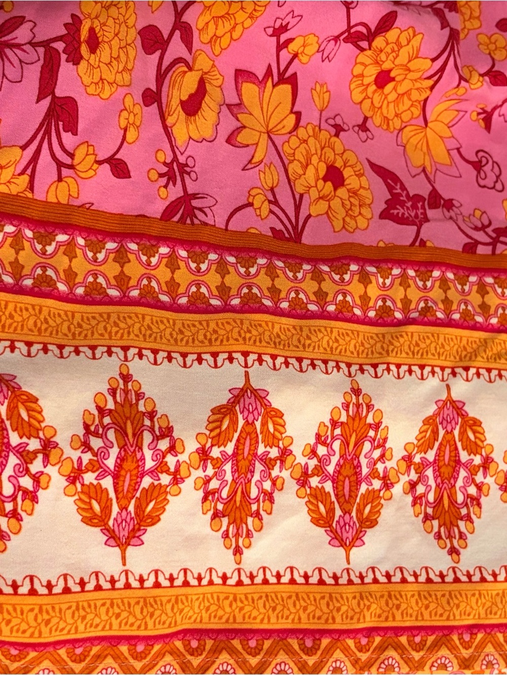 ✨ 3/$20 Pink & Yellow Floral Smocked Dress Sz 2XL - Picture 6 of 7
